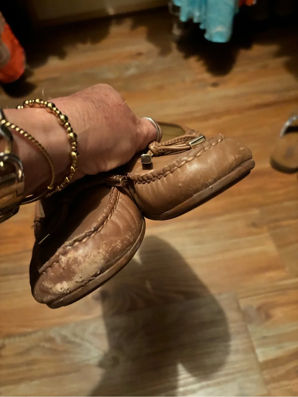 Michael Kors Tan Leather Moccasin Flats-